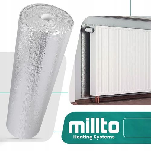 Ekran Zagrzejnikowy Mata Aluminiowa 5m Pianka Izolacyjna Odbijająca Ciep GO na Arena.pl