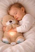 PRZYTULANKA MASKOTKA WYDRA SZUMIĄCA USPOKAJACZ ODDYCHAJĄCA BEŻOWA