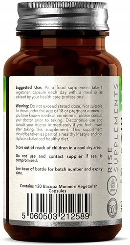 Bacopa Monnieri 120 Kapsułek po 500mg Rise Supplements na Arena.pl