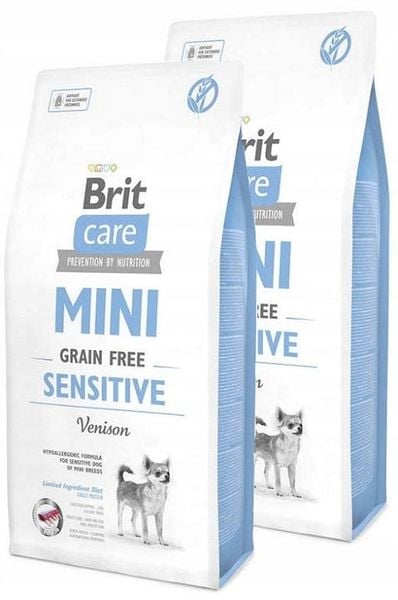 BRIT CARE MINI GRAIN FREE SENSITIVE VENISON 7 KG + GRATIS zdjęcie 4