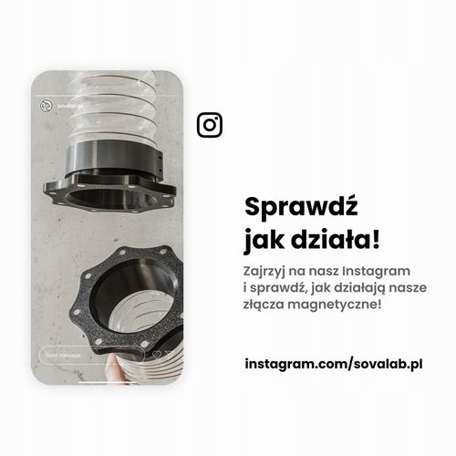 Szybkozłącze Magnetyczne SPIRO | Złącze Adapter Odciągu Trocin CNC | 100 mm na Arena.pl