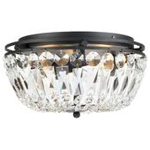 Plafon LAMPA sufitowa VASA 107587 Markslojd okrągła OPRAWA kryształowa crystal IP21 czarna przezroczysta