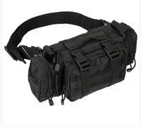 Torba biodrowa, nerka czarna z paskiem na ramię MFH 30703A