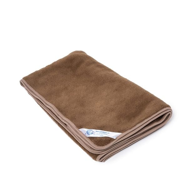 Koc wełniany camel brąz 200x220 (+-5cm) zdjęcie 4