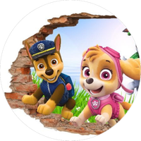 Opłatek na tort PAW Psi Patrol Pies Pieski Marshall Rubble Rocky Skye Zuma