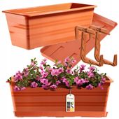 Kadax Skrzynka Balkonowa Doniczka z Uchwytami 40cm