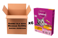 Karma dla kota Whiskas 6x300g sucha kurczak