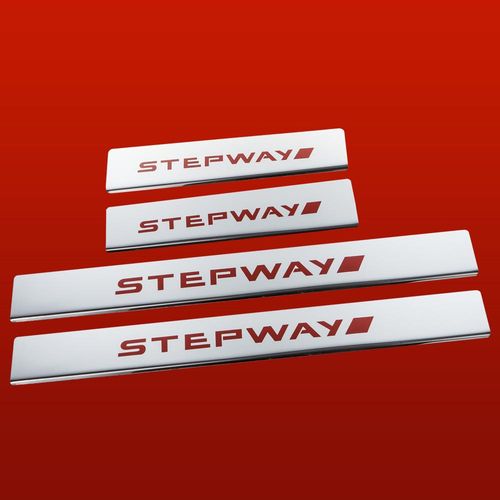 Listwa progowa DACIA SANDERO MK2 STEPWAY Stal nierdzewna 304 połysk czerwon na Arena.pl