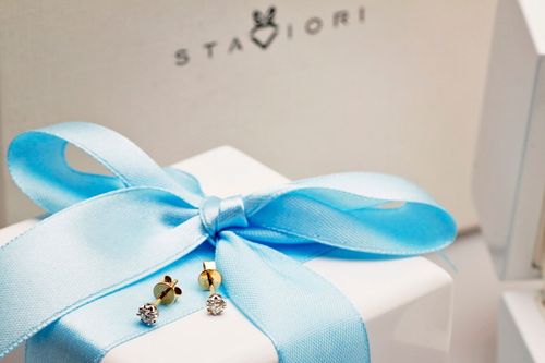 Złote kolczyki KXD1931 - Diament na Arena.pl