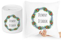 Dla Dziadka Zestaw Poduszka + Skarbonka Prezent Z Nadrukiem Ze Zdjęciem