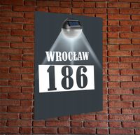 antracyt TABLICZKA ADRESOWA aluminiowa numer domu oświetlona pionowa 40x30