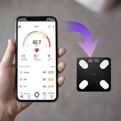WAGA ŁAZIENKOWA ELEKTRONICZNA ANALITYCZNA BLUETOOTH DOKŁADNA SMART 25W1 na Arena.pl