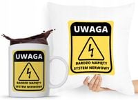 Zestaw Poduszka + Kubek Śmieszny Zabawny Prezent Z Nadrukiem Ze Zdjęciem