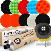 ZESTAW XXL 12el GĄBEK GĄBKI PADY + K2 PASTA POLERSKA DO POLEROWANIA LAKIERU