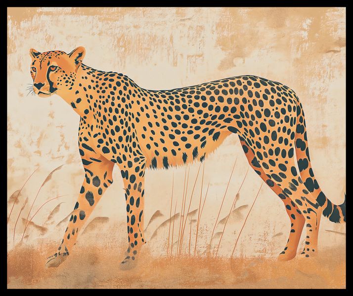 Plakat 60x50cm Gepard w Ruchu zdjęcie 2