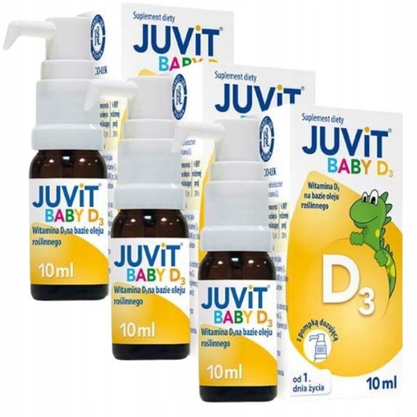 JUVIT BABY D3 Krople doustne z pompką 10 ml zdjęcie 1