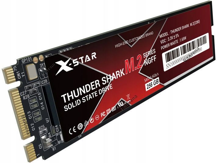 Dysk SSD X-Star Thunder Shark 512GB M.2 SATA / NGFF, 3 w 1: 2280 2260 2242 zdjęcie 2