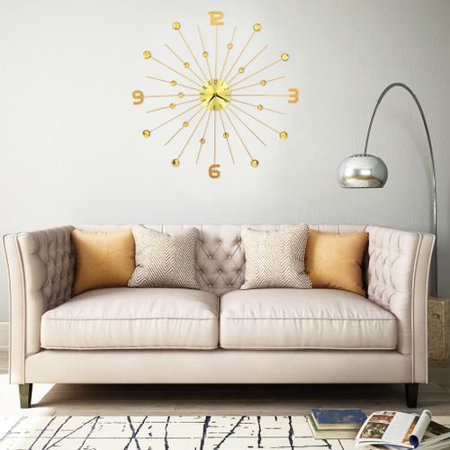 Zegar ścienny, metal, 70 cm, złoty na Arena.pl