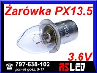 żarówka tradycyjna szklana px13.5 kołnierz 3,6v 0,7A