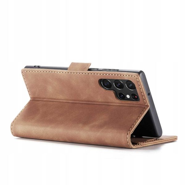 Spacecase Wallet Galaxy S22 Ultra Light Brown zdjęcie 13