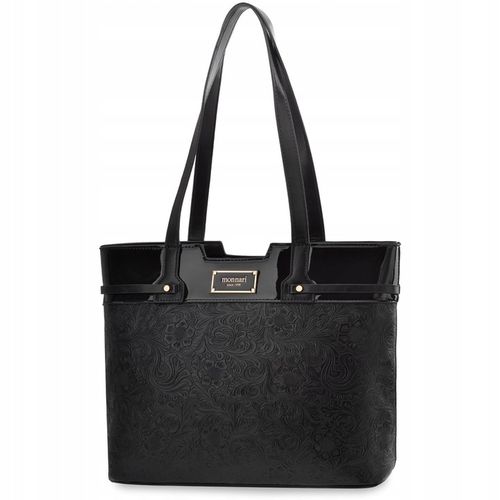 Monnari Torba Ze Zdobieniem Torebka Shopper Duża Sztywna Aktówka Kwiaty na Arena.pl