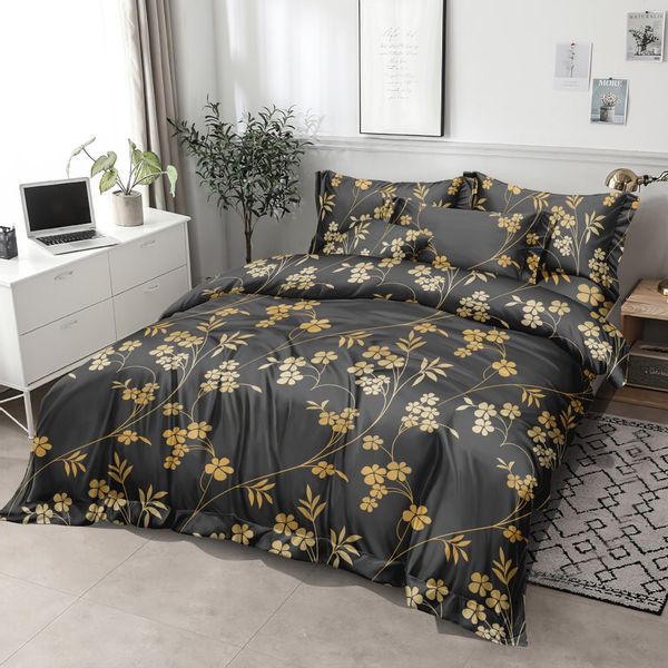 Pościel Satynowa 160X200 Kwiaty 2358 zdjęcie 2