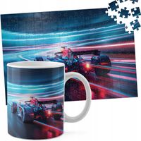 ZESTAW KUBEK + PUZZLE 110EL - BOLID F1 WYŚCIGI SPORT