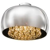 Pokojowy plafon Burn sufitowa lampa okrągła chrom crystal