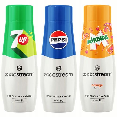 Syropy SodaStream: Pepsi, Mirinda, 7up 3x440ml do saturatora terra art duo na Arena.pl