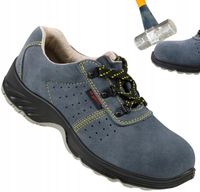 Lekkie ZAMSZOWE buty robocze PÓŁBUTY PODNOSEK S1