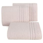 Ręcznik frotte z lśniącą bordiurą FIORE 30X50 jasny różowy
