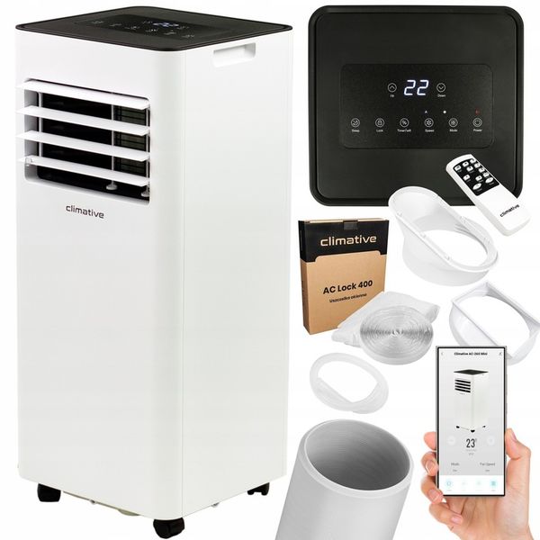 ULEPSZONY KLIMATYZATOR KLIMA PRZENOŚNY MOCNY MOBILNY 2,6kW 290M3 WiFi 4w1 zdjęcie 1