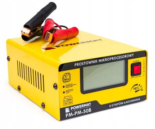 PROSTOWNIK MIKROPROCESOROWY AKUMULATOROWY 12V 24V POWERMAT PM-PM-50B na Arena.pl