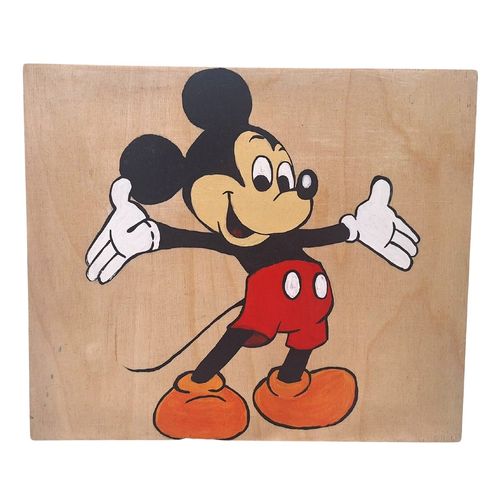 Drewniane Krzesełko Dziecięce z Myszka Miki 26x23x27 cm Ręcznie Malowane na Arena.pl