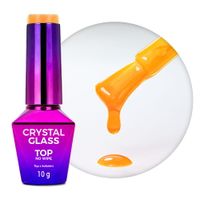 Kolorowy top no wipe Crystal Glass MollyNails Orange 10g