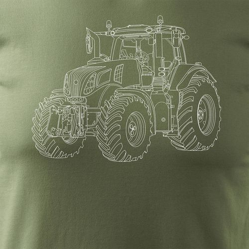 Koszulka z traktorem New Holland męska khaki REGULAR L na Arena.pl