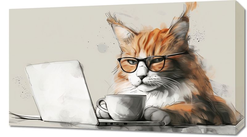 Obraz 70x40cm Nie przed Kawusią zdjęcie 1