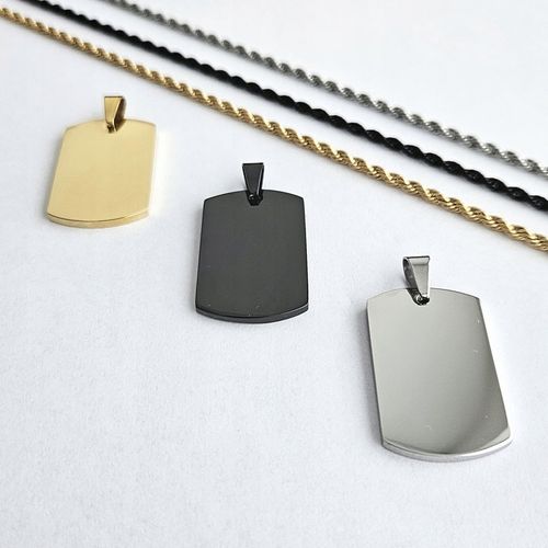 ZESTAW Srebrny nieśmiertelnik z grawerunkiem + łańcuszek srebrny 55cm WZORY na Arena.pl