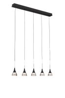 5-punktowa lampa wisząca Dalmatia LED 25W 3000K do salonu czarna