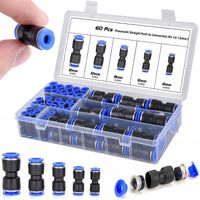 ZŁĄCZKA PNEUMATYCZNA WTYKOWA PROSTA SZYBKOZŁĄCZKA TIR 4-12MM ZESTAW 60SZT