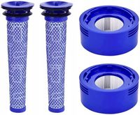 4x FILTR DO ODKURZACZA DYSON V6 V7 V8 WSTĘPNY +KOŃCOWY ZMYWALNY Bisanti