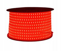 Taśma Led 2835 230V Czerwona cięta co 10cm Wodoodporna Bez Zasilacza