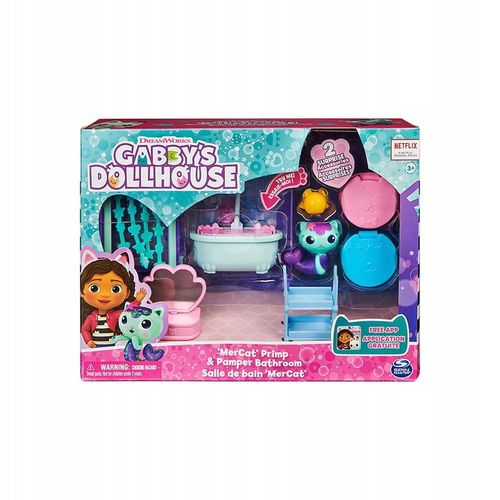 KOCI DOMEK GABI ZESTAW ŁAZIENKA SYRENKOTKA Z FIGURKĄ + MEBELKI MERCAT na Arena.pl