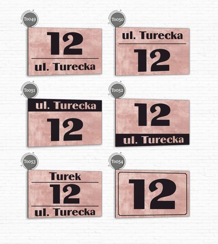 Tabliczka adresowa Numer domu Tablica adres posesji Metal ALUMINIUM 20x15 na Arena.pl