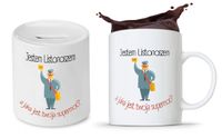 Dla Listonosza Zestaw Kubek + Skarbonka Prezent Z Nadrukiem Ze Zdjęciem