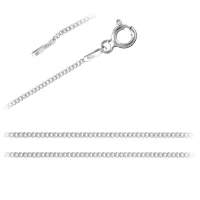 DELIKATNY RODOWANY SREBRNY ŁAŃCUSZEK PANCERKA PANCER 1MM 42CM SREBRO 925