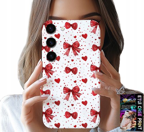 ETUI DO SAMSUNG GALAXY S23 - CZERWONE WSTĄŻKI WSTĄŻKA MODNE WZORY na Arena.pl