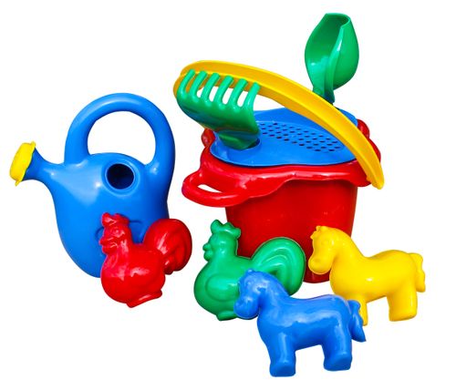 Duża taczka do piasku ogrodowa komplet 9 elementów na Arena.pl