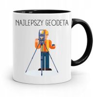 Kubek Czarny Dla Geodety Najlepszy Geodeta Prezent Z Nadrukiem Ze Zdjęciem