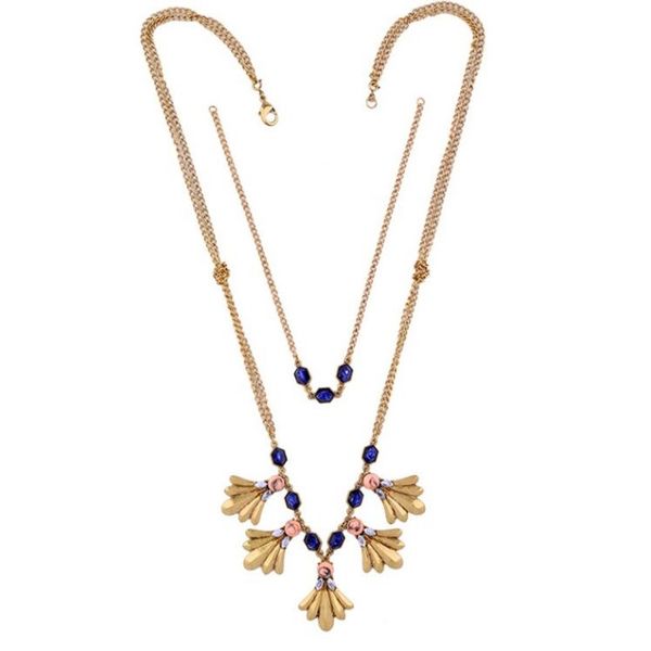 NASZYJNIK KOLIA PODWÓJNA GOLD zdjęcie 2